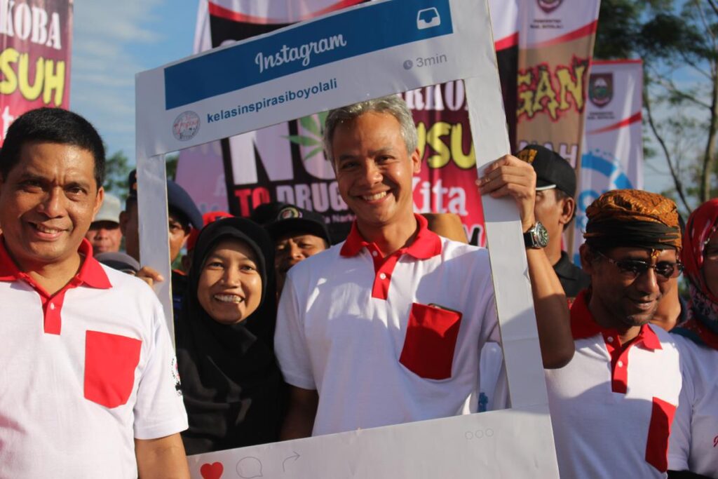 jalan sehat dengan pak Ganjar